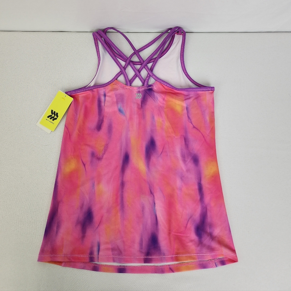 Girls All In Motion Pink Athletic Tank Top Size L (10/12) - Picture 2 of 5